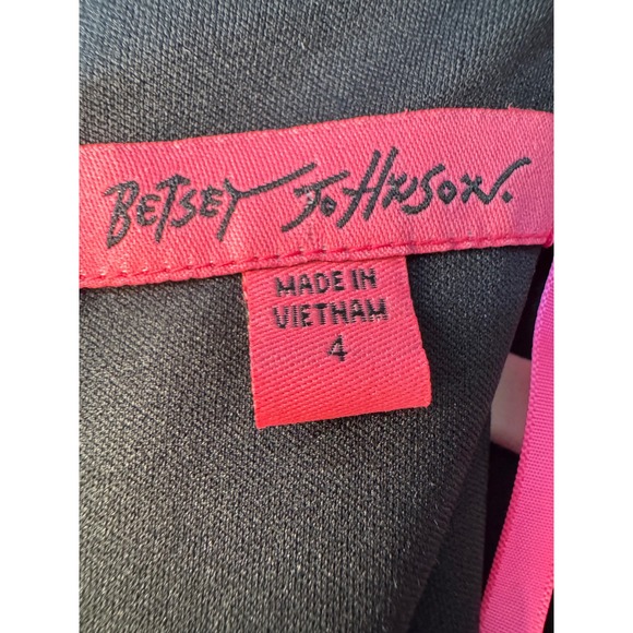 Betsey Johnson Navy Floral Print Dress Size 4 - Picture 5 of 8